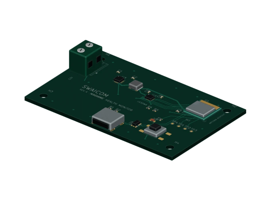 Illustrative inside view of a connected machine monitor